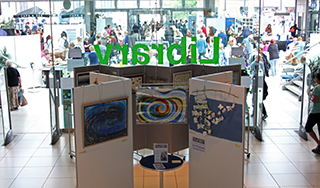 The exhibition begins inside the library, while turn the page artists&rsquo; book fair continues outside.