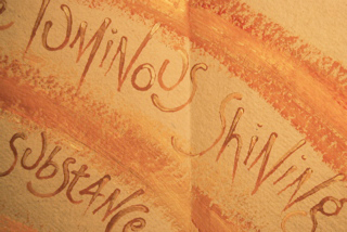 Circle of light (artist's book - detail), text by Jeni Couzyn