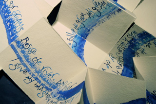 River dreams (artist's book - detail), text by Gaston Bachelard