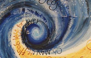 Our inland sea (artist's book - detail), text by Virginia Woolf