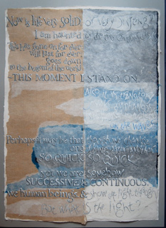 Light through (paperwork), text by Virginia Woolf