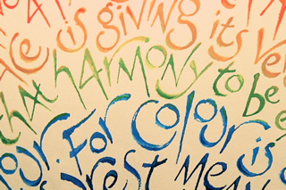 Prism (paperwork - detail), text by Winifred Nicholson
