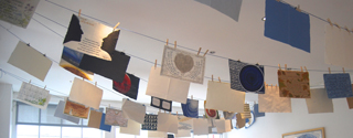 Paper Wings (artist's book installation, detail), text by Maureen Duffy