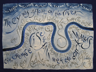 Vision of the floating city (paperwork), text by Maureen Duffy