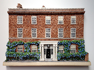 Hogarth House, home of The Hogarth Press, and Leonard & Virginia Woolf, portrait in stoneware