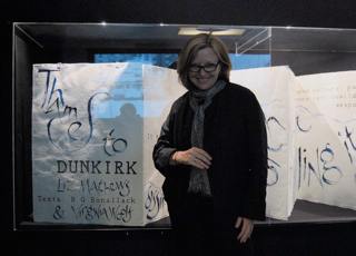 Liz Mathews with Thames to Dunkirk at the British Library's 'Writing Britain: Wastelands to Wonderlands' May - Sept 2012