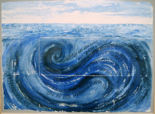 The sea circles slowly (artist's book), text by Anne Ridler