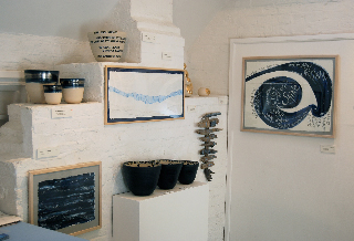 Fourth section, including 3 Phosphorescence bowls; Meteor; 6 spheres; Waters all fused silver; Ice river; Idyll; and To the sea